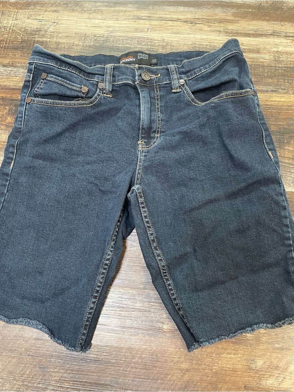 2 pair RSQ Men's Dark Indigo Cutoff Denim Shorts